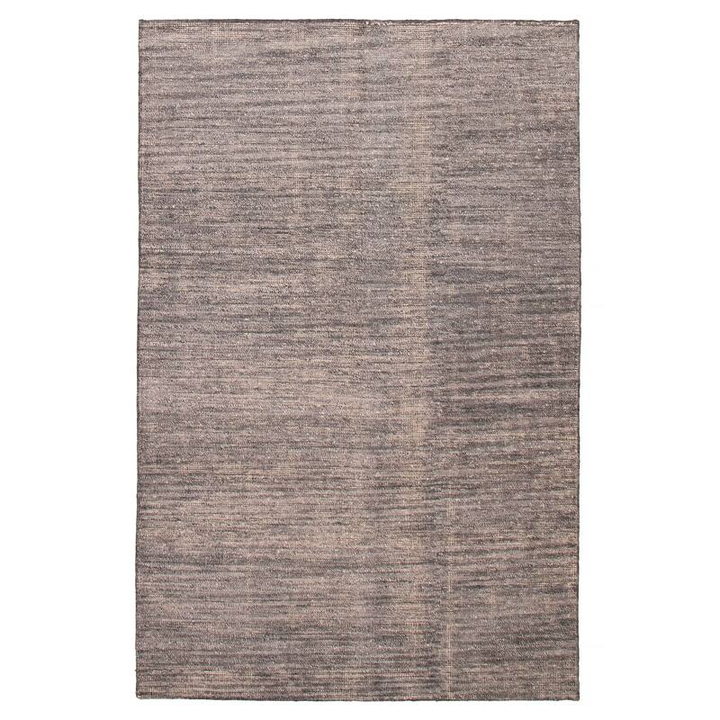 ECARPETGALLERY Hand-knotted Loreto Grey Silk Rug - 5'8 x 8'11 - Dark Grey - 5'8 x 8'11