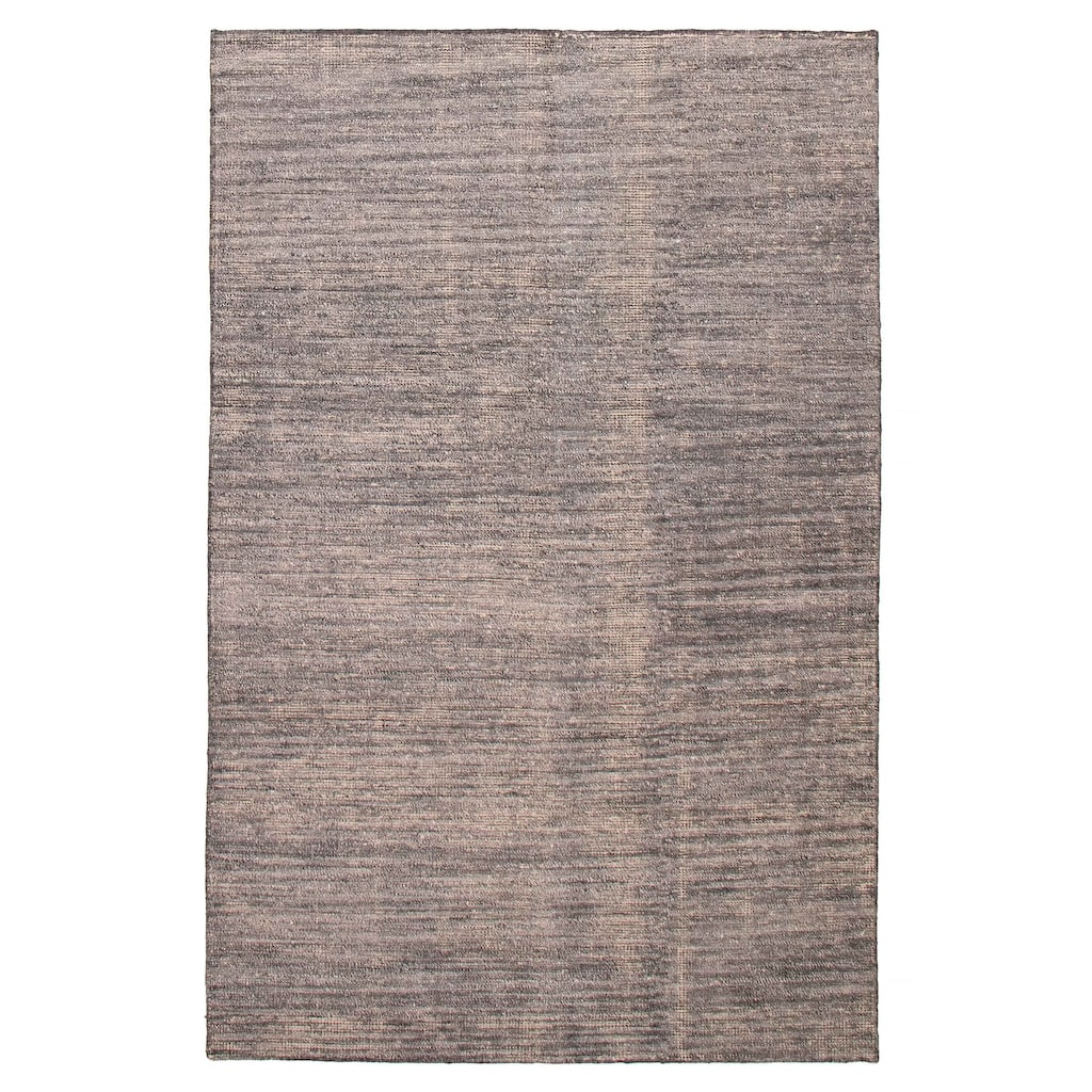 ECARPETGALLERY Hand-knotted Loreto Grey Silk Rug - 5'8 x 8'11