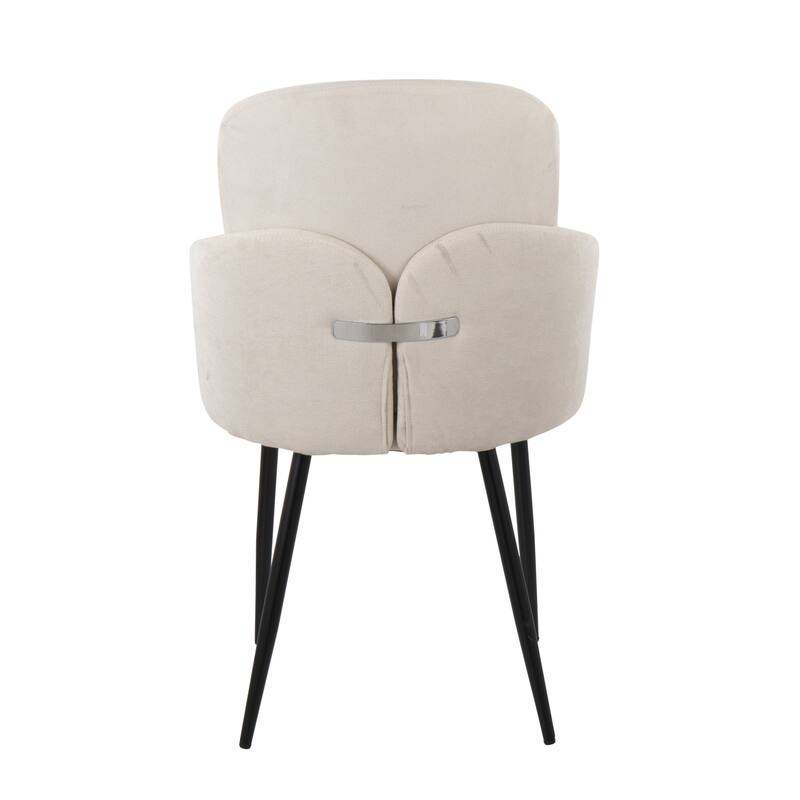 Silver Orchid Dahlia Dining Chair with Metal Legs (Set of 2)