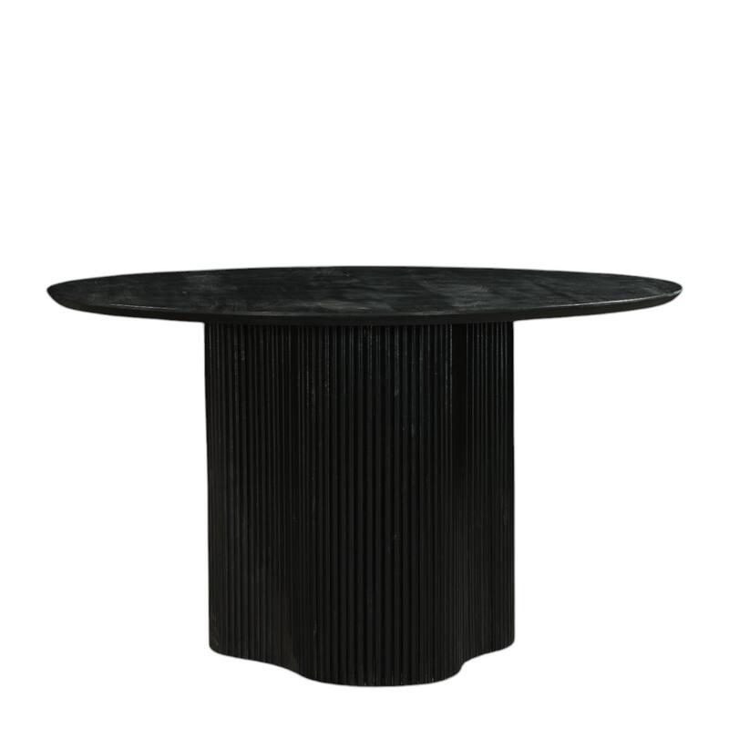 Modrest Myra Modern Black Wood Round Dining Table