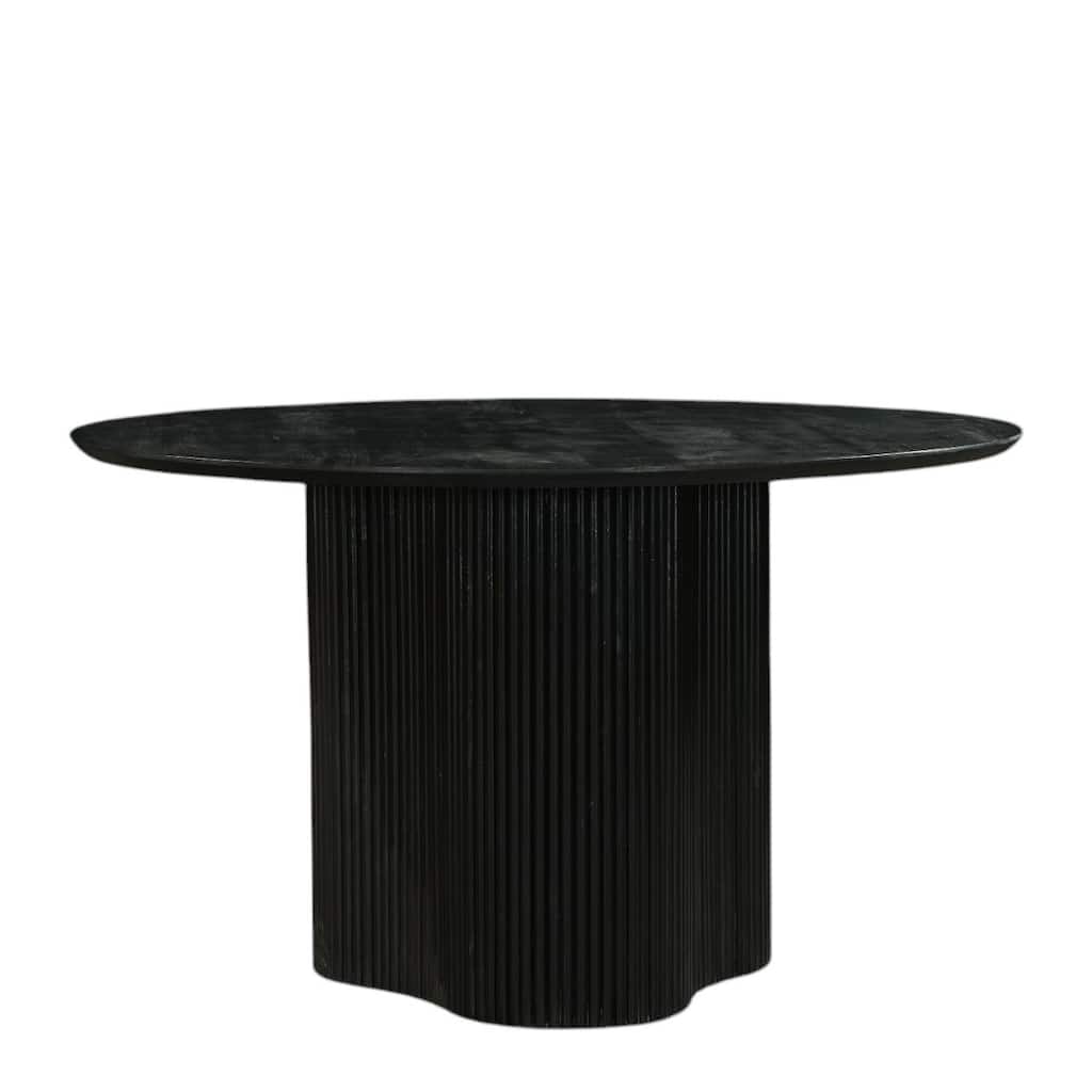 Modrest Myra Modern Black Wood Round Dining Table
