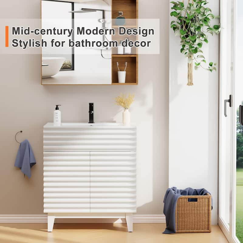 Bathroom Vanity Set W/Drop in Sink Faucet Cabinet Combo