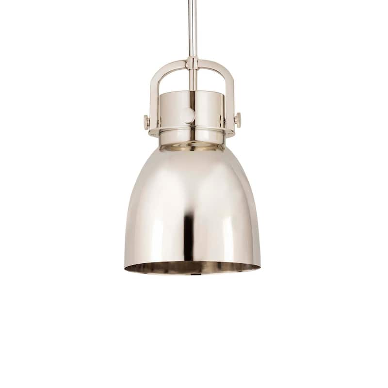 Innovations Lighting 410-1SS-12-8 Newton Bell Pendant Newton Bell 8" - Polished Nickel / Polished Nickel
