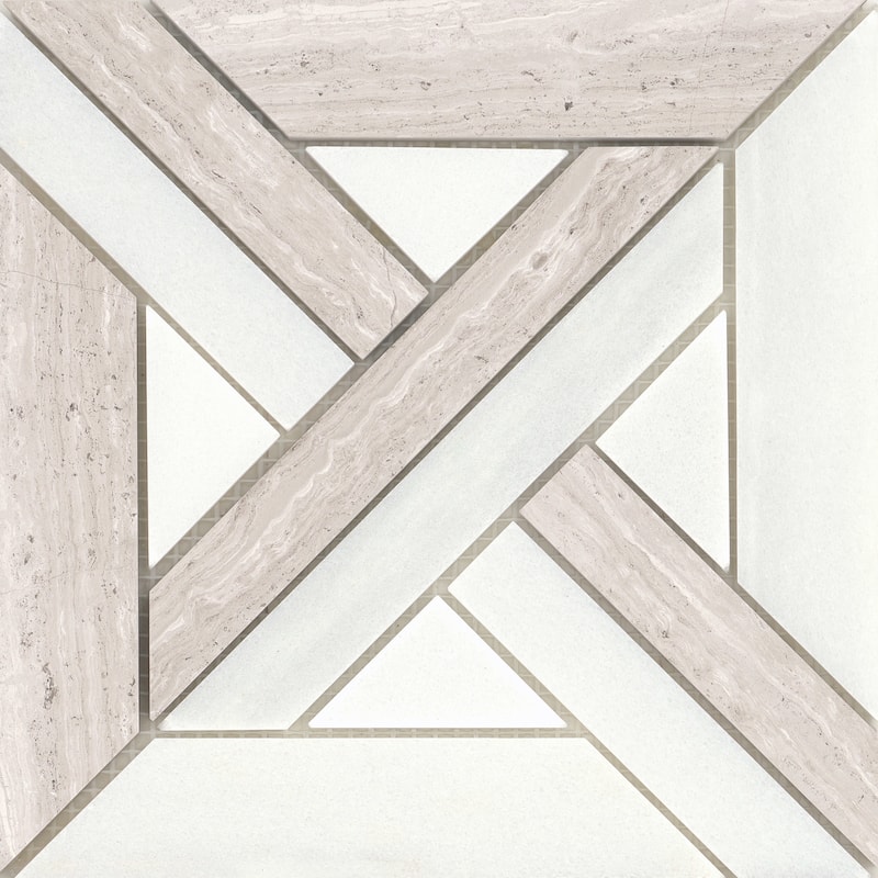 Emser Tile Alluro - 9" x 9" Square Basketweave Mosaic Wall Tile -