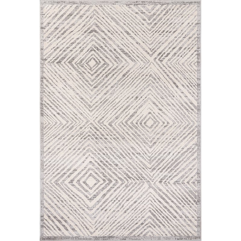 Cairo Collection Transitional Abstract Area Rug - 2' x 3' - Bone/Grey