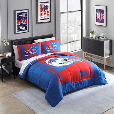 Buffalo Bills NFL Licensed "Status" Bed In A Bag Comforter & Sheet Set