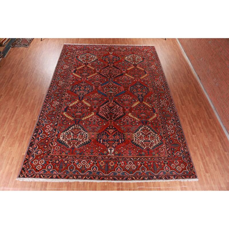 Hand Knotted Oriental 100% Wool Carpet Traditional Geometric Red Bakhtiari Area Rug - 18' 0'' X 12' 9''
