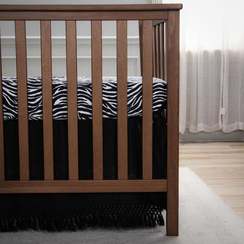 Rizzy Home Zebra Print Cotton Fitted Cribsheet - 28" X 52"