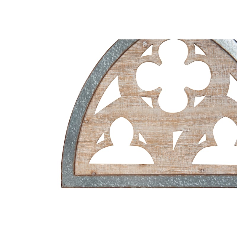 27.5" Wood & Metal Wall Décor