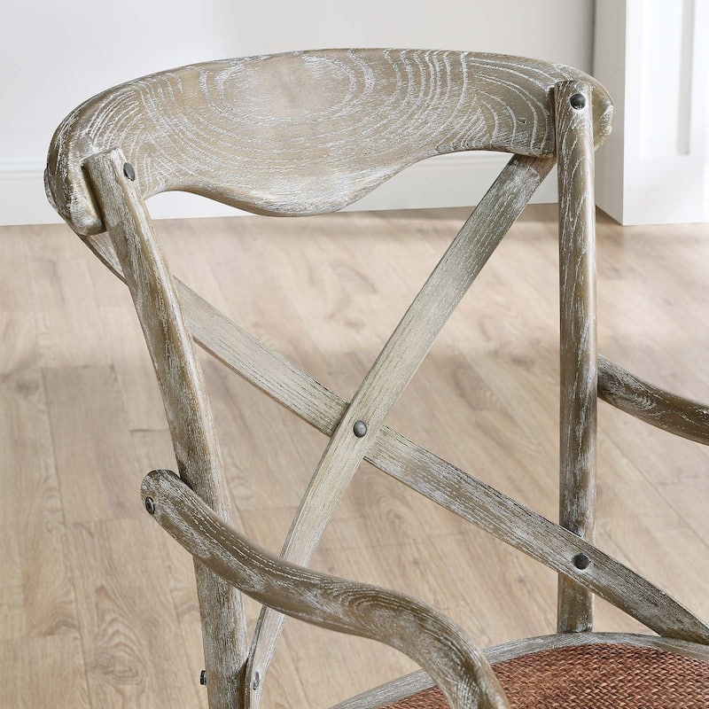 The Gray Barn Trails End Elm and Rattan Dining Chair