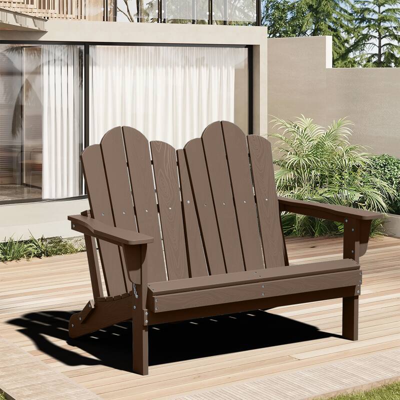 Outdoor HDPE Foldable Patio Loveseat