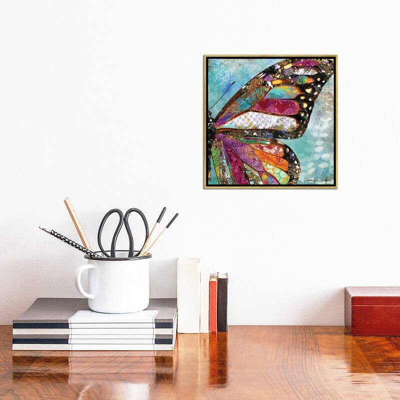 iCanvas "Woodland Dream Butterfly Wing 24x24" by Jennifer Lambein Framed Canvas Print