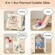 preview thumbnail 3 of 5, Beige Coffee 4 in 1 Toddler Slide, Kid Slide for Toddlers Age 1-3, Indoor Outdoor Bus Themed Toddler Playset Toddler Playground