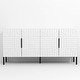 preview thumbnail 4 of 7, Chic Elegance 63" White European-Style Accent Buffet Sideboard Cabinet - 63" in Width