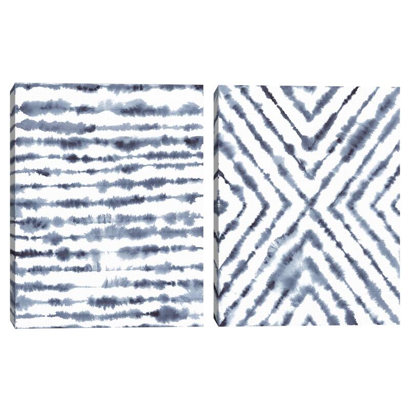 Shibori in Blue 1, 2 by ML Studio Canvas Art Prints
