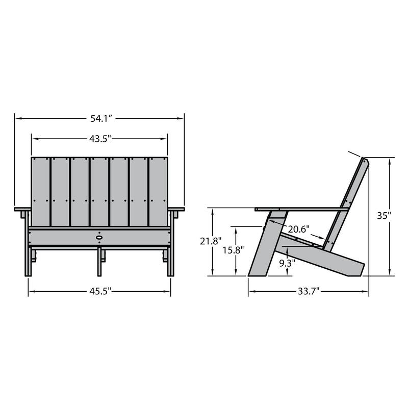 HIGHWOOD Double Wide Modern Adirondack Chair