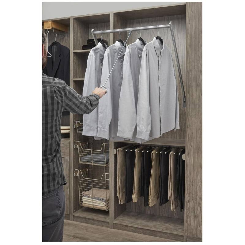 Rev-A-Shelf CPDR Series Adjustable 18 -48 Inch Pull-Down Closet Rod