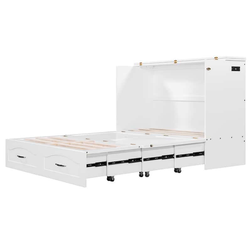 Full Size Murphy Bed Wall Bed with drawer