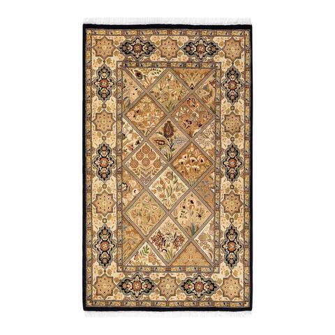 Overton One-of-a-Kind Hand-Knotted Traditional Oriental Mogul Brown Area Rug - 2' 8" x 4' 5"