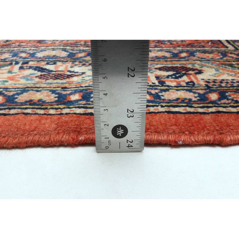 ECARPETGALLERY Hand-knotted Andelz Red Wool Rug - 3'5 x 10'2