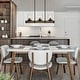 preview thumbnail 14 of 17, Modern Farmhouse Rustic Wood Chandelier Glass Island Lights for Dining Room