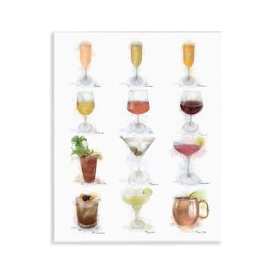 Stupell Soft Artisanal Cocktails Menu Wall Plaque Art Design By Matthew Piotrowicz