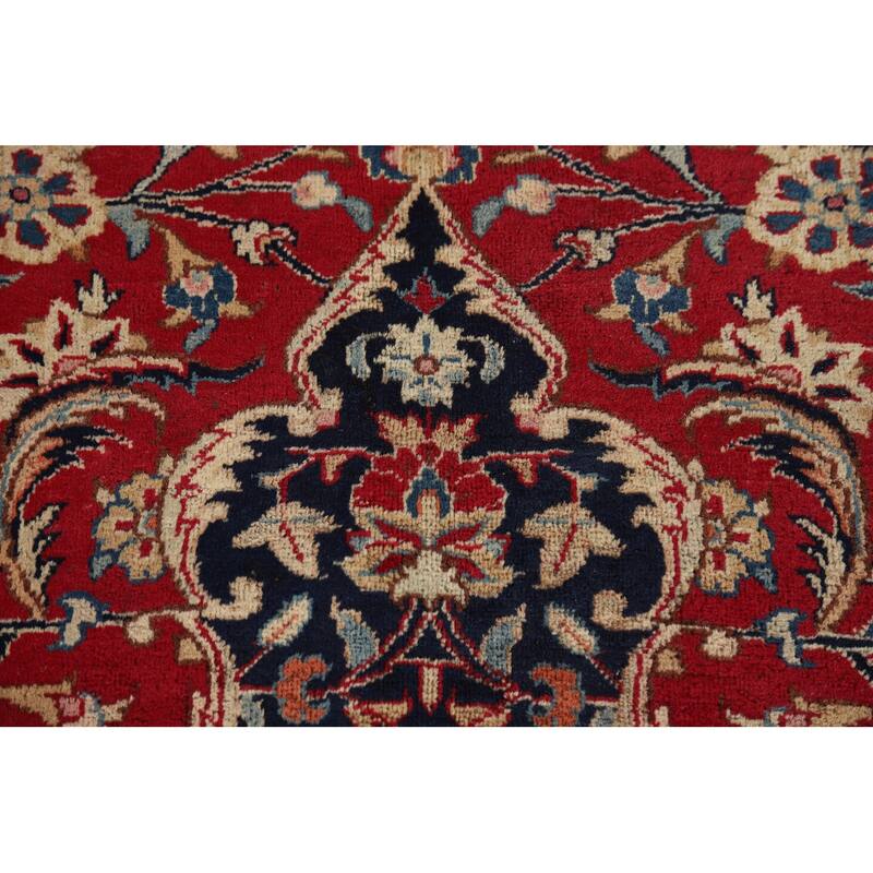 Traditional Kashmar Vintage Persian Area Rug Hand-Knotted Wool Carpet - 9'6" x 12'11"