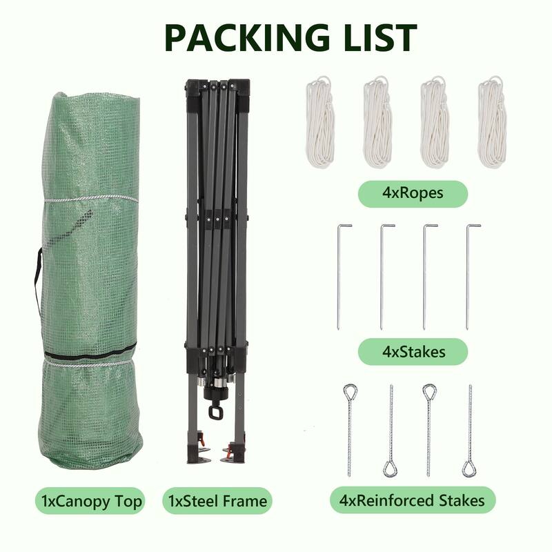 Ainfox 10X10FT Instant Pop-up Greenhouse, Walk-in Plant Gardening Green House
