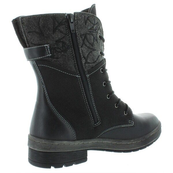 vegan leather lace up boots