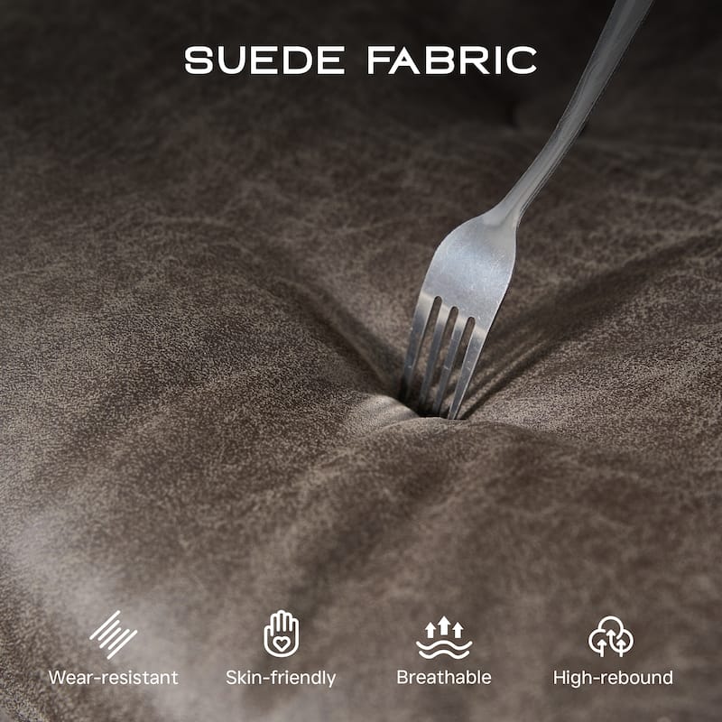 OVIOS Ergonomic Suede Fabric Office Swivel Chair