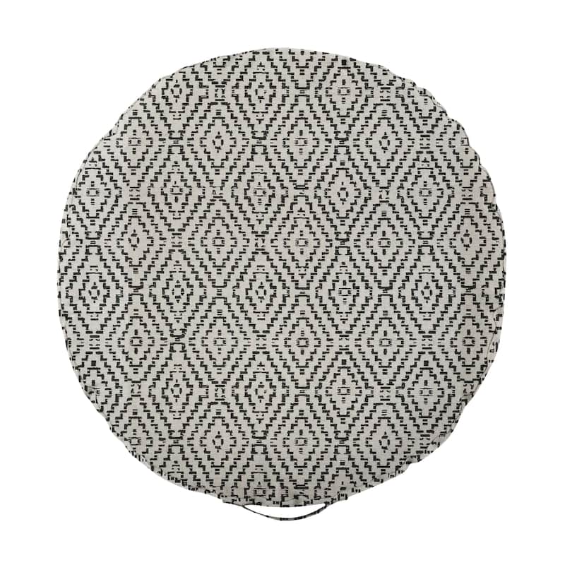 Sorra Home Sunbrella Indoor/Outdoor Boho Knife Edge Floor Pillow (Single Pillow)