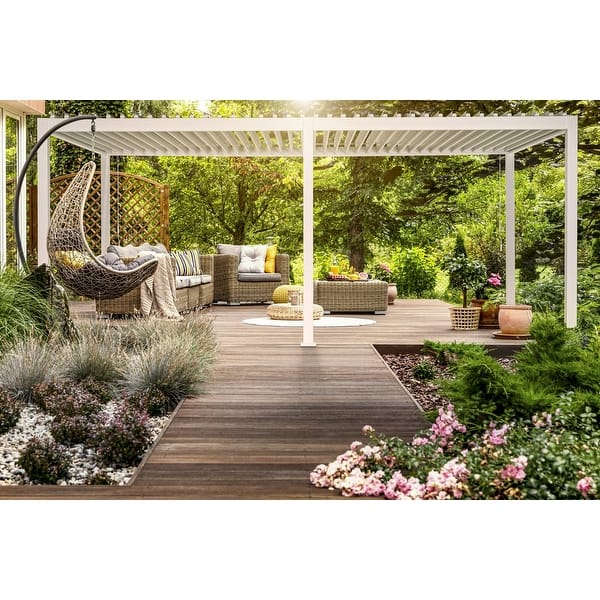 Mirador Pergola 10x20 Arctic White Bed Bath & Beyond 35991722
