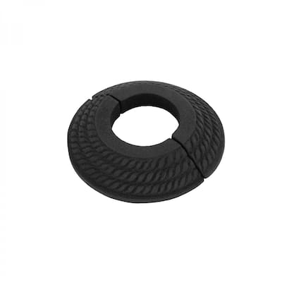 Black Radiator Flange Triple Roped Style Aluminum Lacquered Finish 1" (IPS) Pipe Flanges 1.38" ID - 3.13" OD Renovators Supply