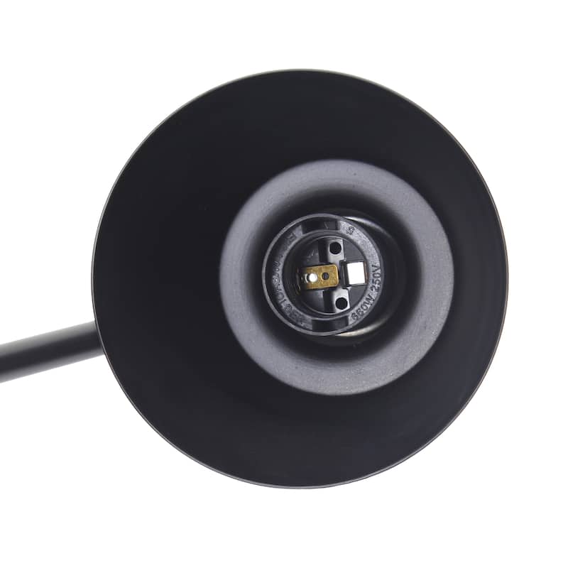 Modern Metal Desk Lamp with Dual USB Charging Ports Adjustable Arm Multiple Colors - 7.28” x 5.60” x 16”
