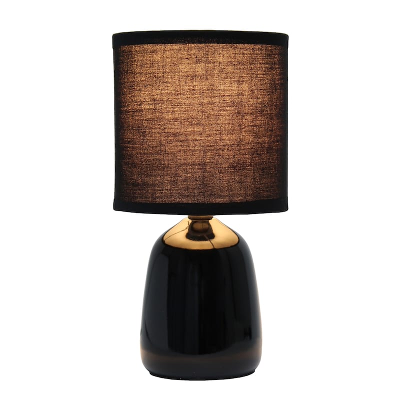 10.04" Thimble Base Lamp w Matching Fabric Shade