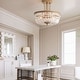 preview thumbnail 3 of 14, Jessica Crystal Basket 3-light Semi-Flush Mount Chandelier