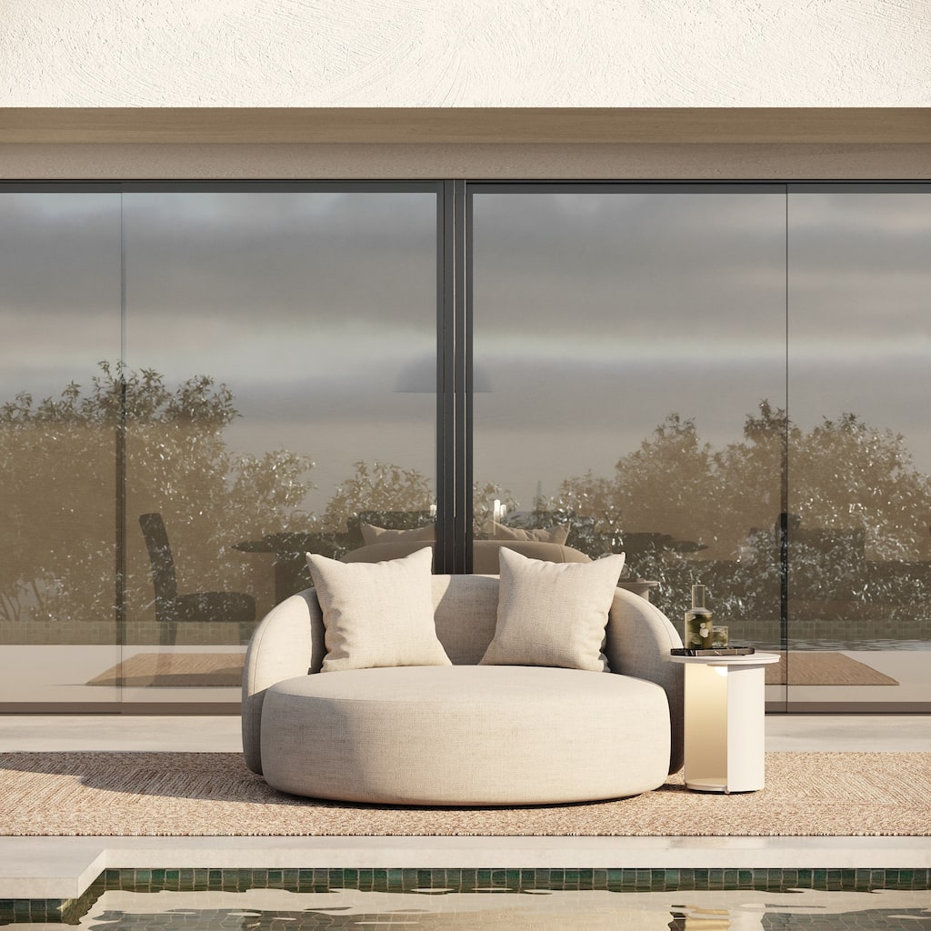 Renava Tabarca Outdoor Beige Fabric Bed