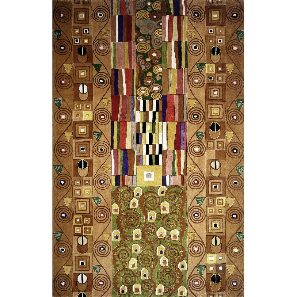 Momeni New Wave Hand Tufted Wool Contemporary Abstract Area Rug.