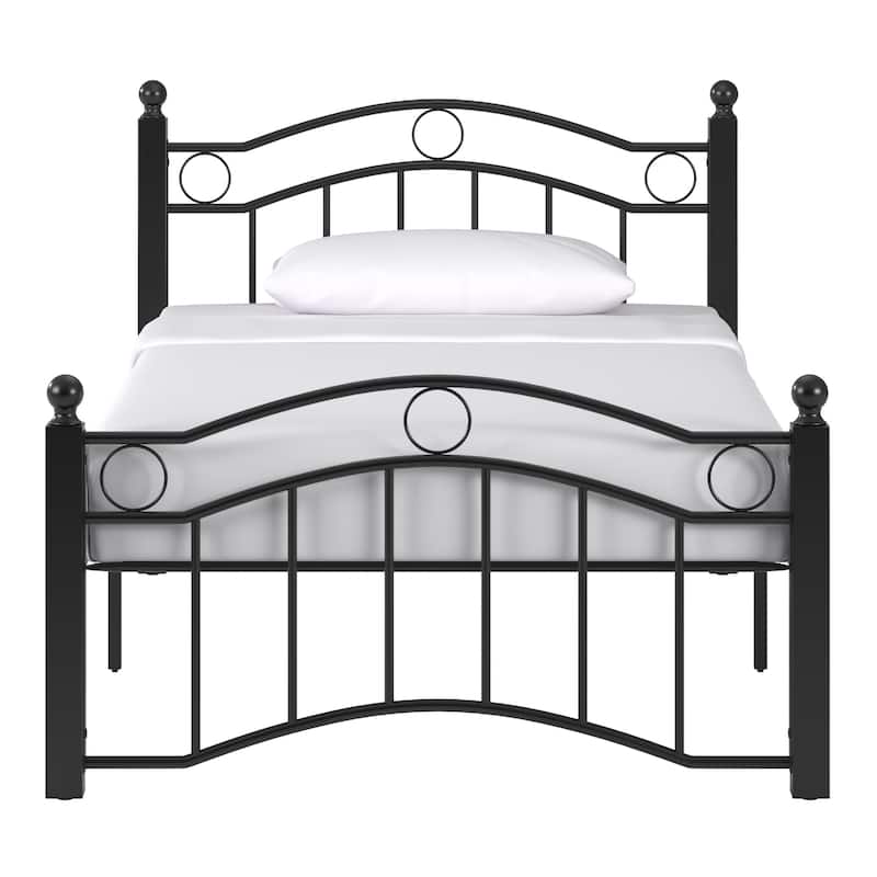 Sadie Brown and Black Metal Bed by iNSPIRE Q Classic