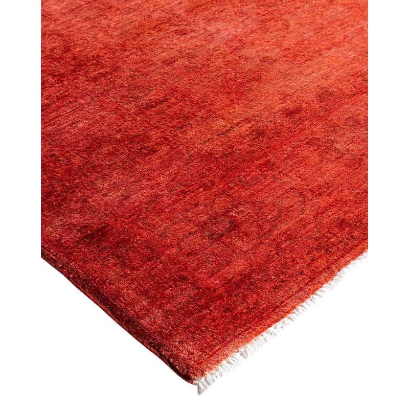 Contemporary Overdyed Wool Hand Knotted Area Rug - 6' 8" x 8' 8"
