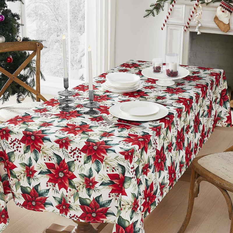 Avanti Linens Poinsettia 60'" x 102" Tablecloth