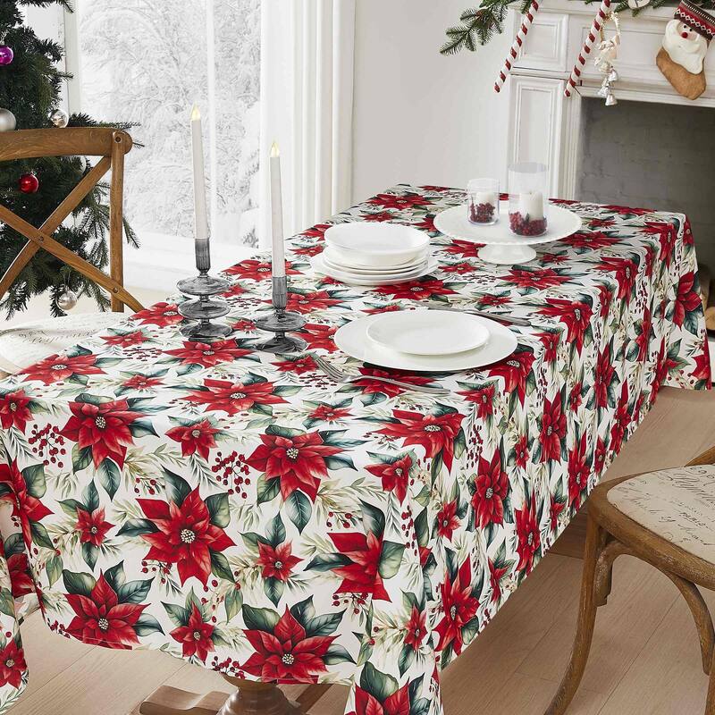 Avanti Linens Poinsettia 60'" x 144" Tablecloth - TC 60"x144"