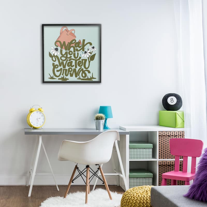 Stupell What You Water Grows Framed Giclee Art Design By Sarah Hickman