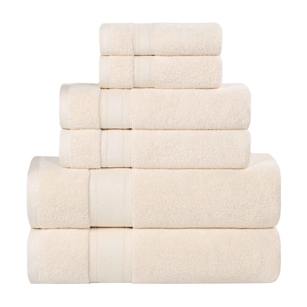 Blue Nile Mills Cotton Medium Weight Soft Absorbent 6 Piece Towel Set