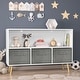 preview thumbnail 18 of 34, Kids bookcase with Collapsible Fabric Drawers，Made of High-Density MDF - Easy Setup
