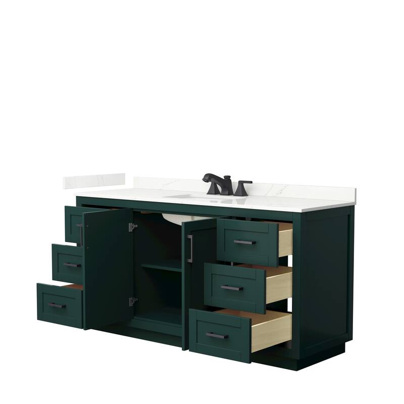 Miranda 66-inch Single Vanity, Quartz Top
