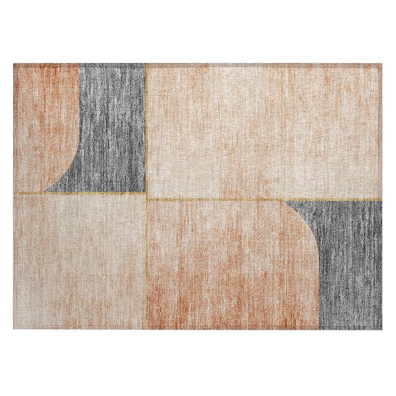 Machine Washable Indoor/ Outdoor Chantille Simple Modern Rug