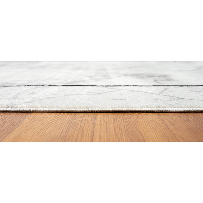 Kimberly Collection Abstract Border Area Rug