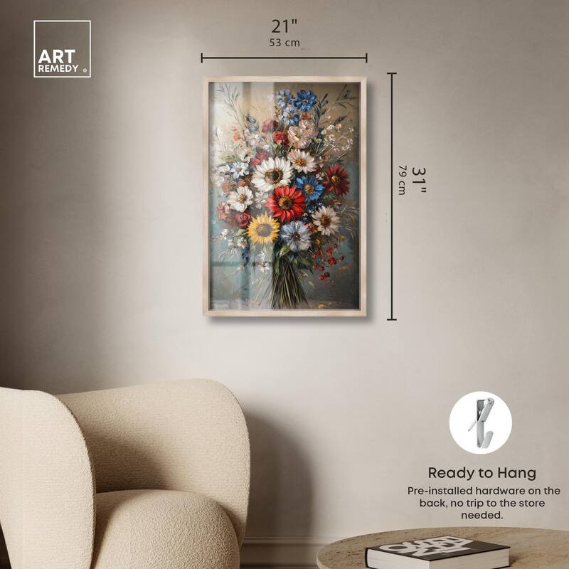 Symphony of Flowers I Shadowbox by Art Remedy