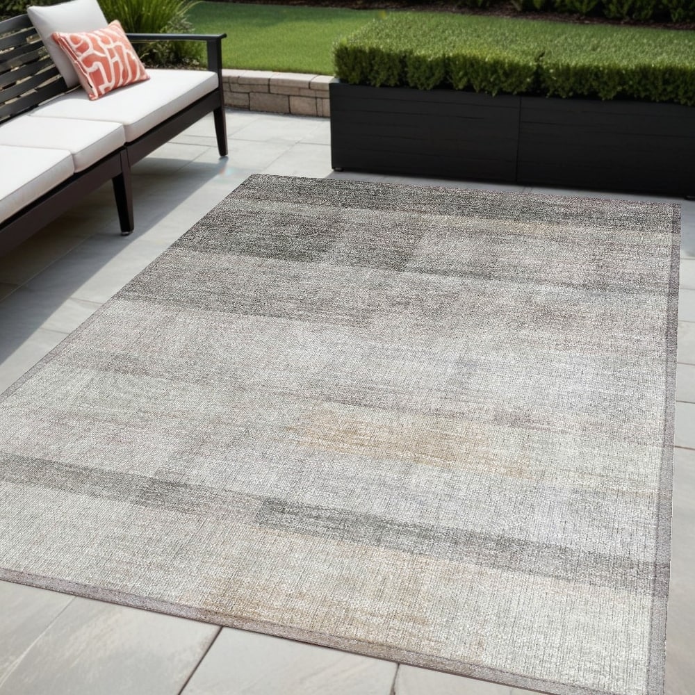 Belo Ombre Weather Resistant Classic Meets Modern Runner Outdoor Rug